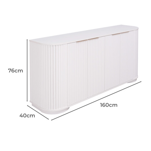 Orlaith Ribbed 4 Door Sideboard