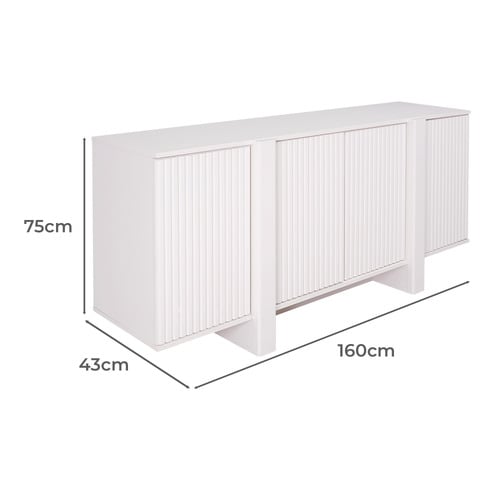 Orlaith Rectangular 4 Door Sideboard