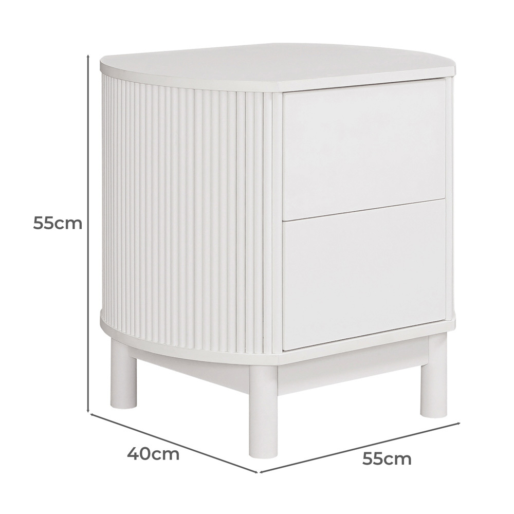 Villeneuve 2 Drawer Bedside Table