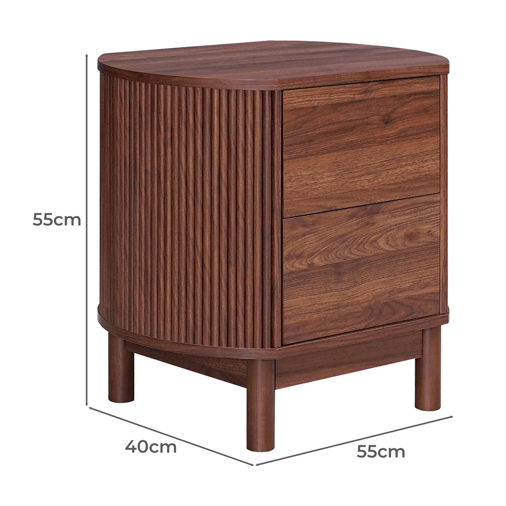 Villeneuve 2 Drawer Bedside Table