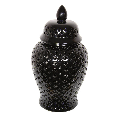 Black Moroccan Temple Jar