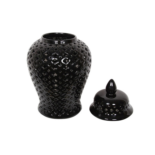 Home Accents Black Moroccan Temple Jar | Temple & Webster