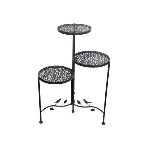 Home Accents Black Triple Pot Plant Stands | Temple & Webster