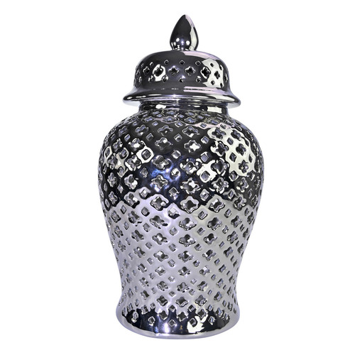 Home Accents Silver Ginger Jar Temple & ster