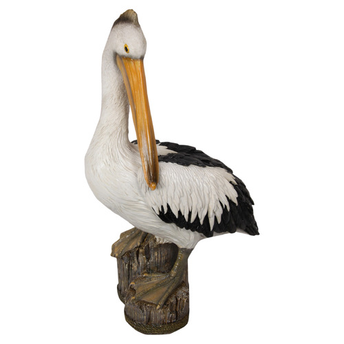 Pelican on Log Statue