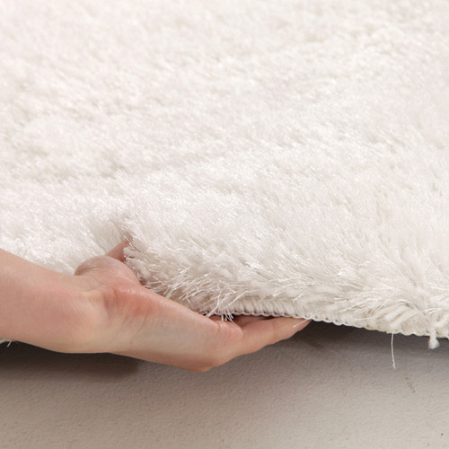 Deluxe Shag White Round Rug Temple & ster