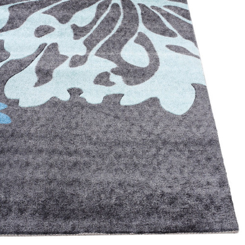 Agapanthus Bud Print Charcoal Tufted Rug Temple & ster