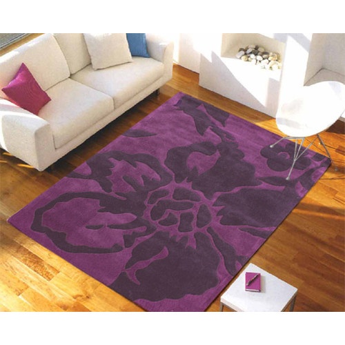 Abstract-Aubergine-Tufted-Rug-HV-614-AUB