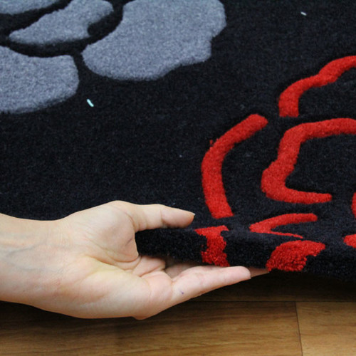 Black-Tufted-Rug-HV-615-BLACK