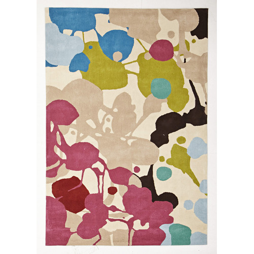 Paint Splatter Brown Tufted Rug