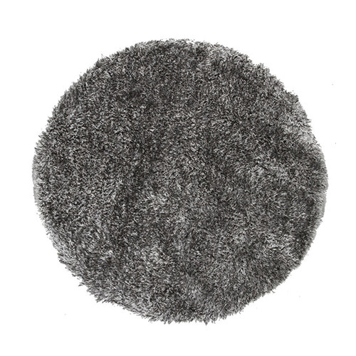 Network Deluxe Shag White/Grey Round Rug & Reviews Temple & ster