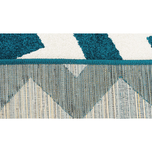 Blue & White Zig Zag Indoor Outdoor Rug Temple & ster