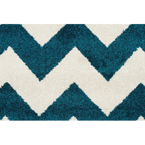 Network Blue & White Zig Zag Indoor Outdoor Rug | Temple & Webster