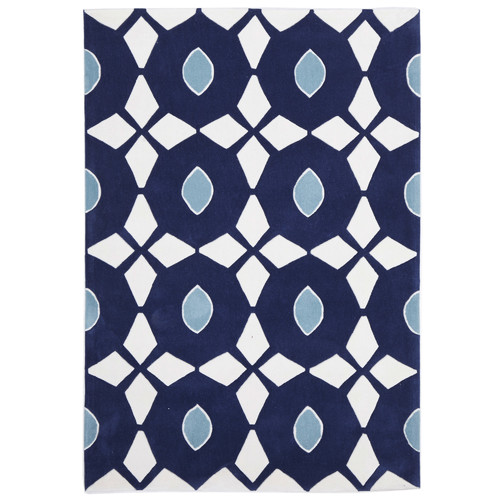 Nest Navy/Yellow Rug | Temple & Webster