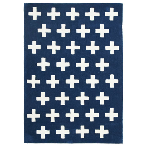 Network Nordic Crosses Navy Rug & Reviews Temple & ster