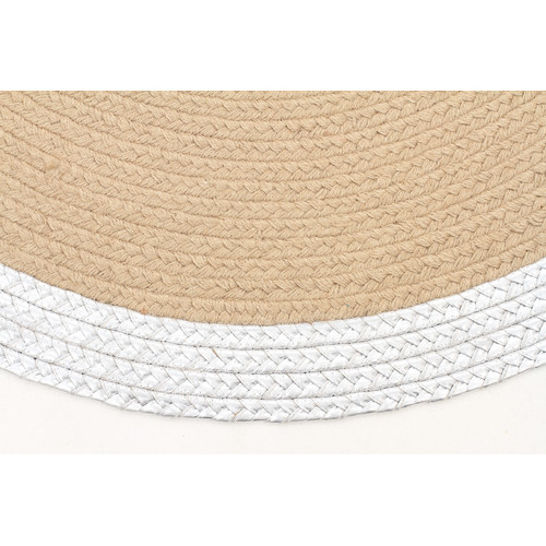Milano Metallic Silver and Natural Jute Rug Temple & ster