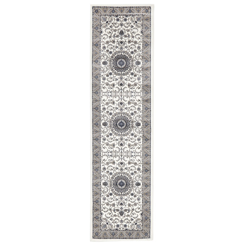 Medallion-Runner-White-with-Beige-Border