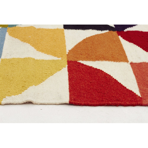 Flat Weave Fun Multi Coloured Rug Temple & ster