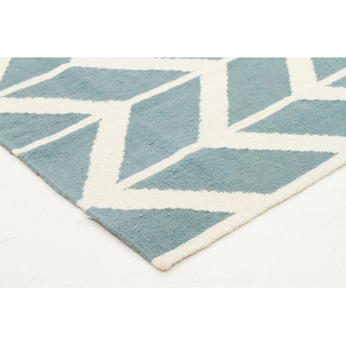 Chevron Flat Weave Rug Blue Temple & ster