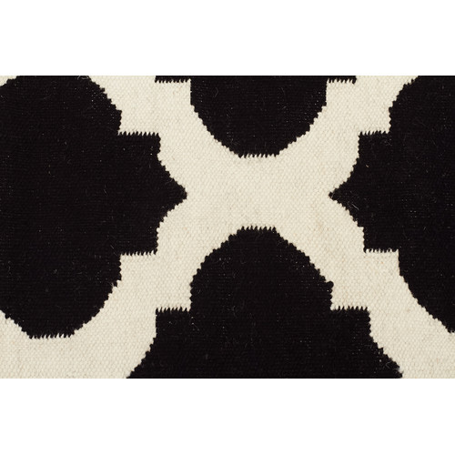 Network Flat Weave Quatrefoil Rug Black White & Reviews Temple & ster