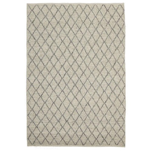 Finn Scandinavian Style Viscose and Wool Ivory and Natural Rug | Temple ...