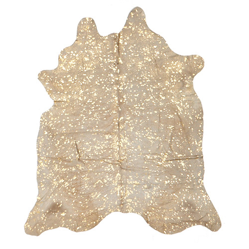 Network Metallic Gold Cow Hide Rug Temple & ster