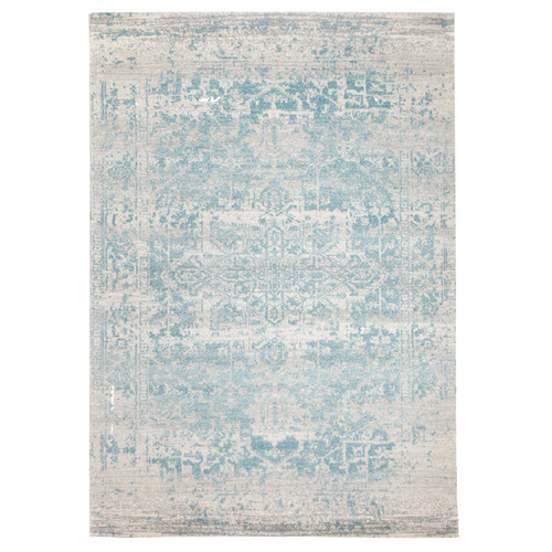 Network Rugs Bone, White & Blue Art Moderne Cezanne Rug