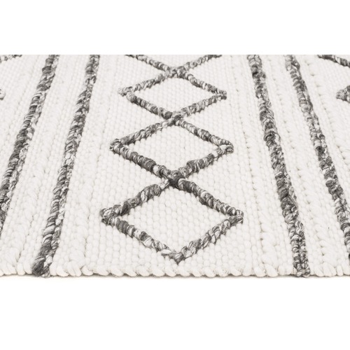 Emilee Natural White Hand Woven Flatweave Wool & Viscose Rug | Temple ...