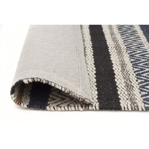Network Rugs Pat Denim, Grey & Copper Hand Loomed Rug