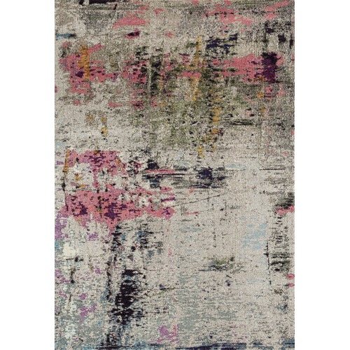 Jarod Pink, Green & Grey Durable Modern Rug Temple & ster