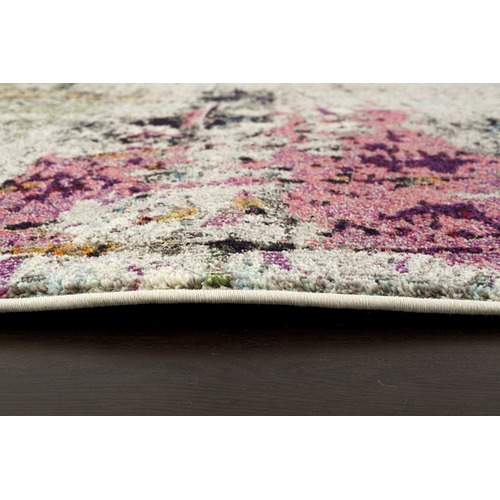 Jarod Pink, Green & Grey Durable Modern Rug Temple & ster