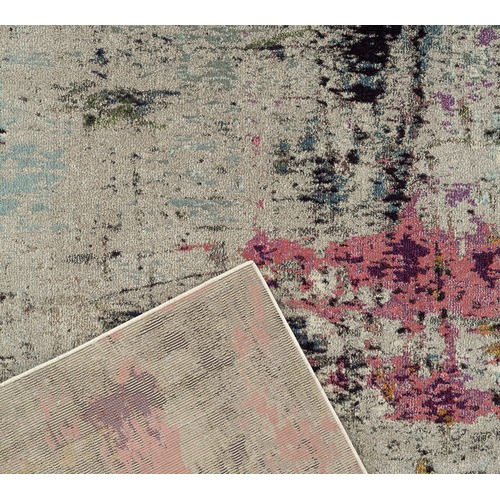 Jarod Pink, Green & Grey Durable Modern Rug Temple & ster