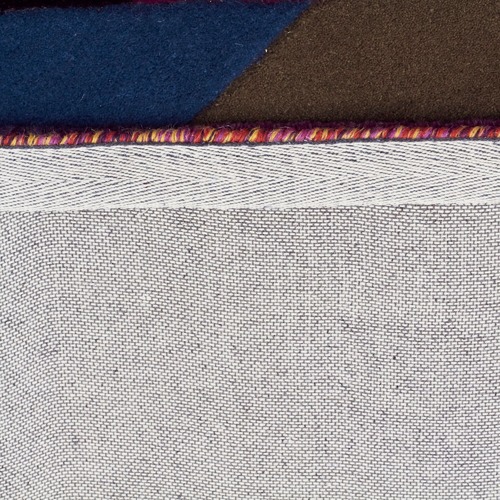 Eclectic Designer Wool Blue Rust Purple Rug