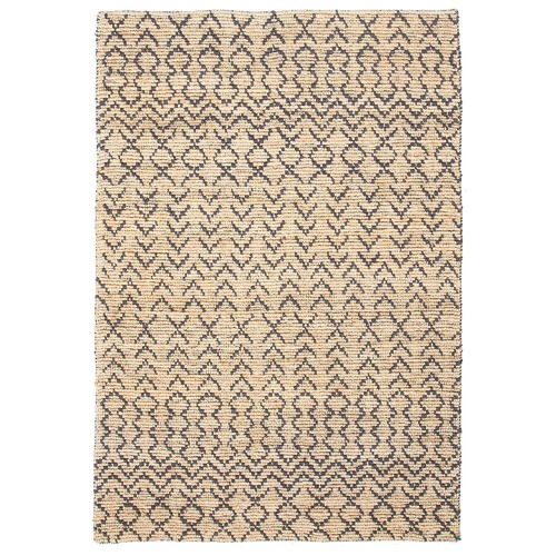 Safavid Natural & Black Woven Jute Rug