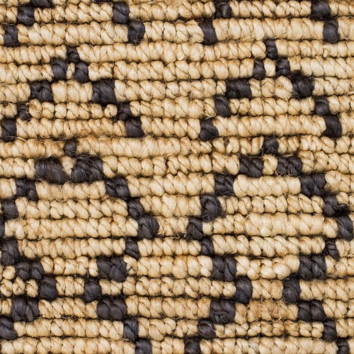Safavid Natural & Black Woven Jute Rug