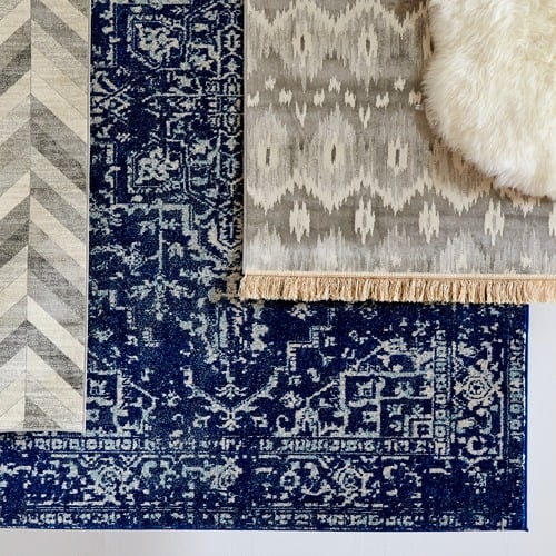 Navy Art Moderne Cezanne Rug