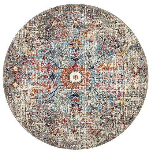 Multi Coloured Koray Sesar Round Rug