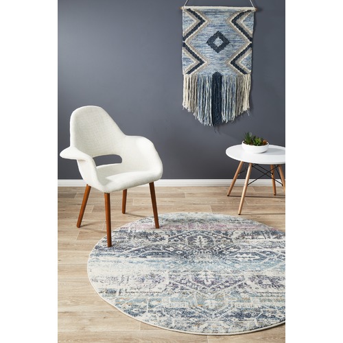 Blue Jaman Tolga Round Rug