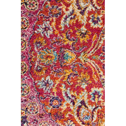 Multi Coloured Levent Jilla Round Rug