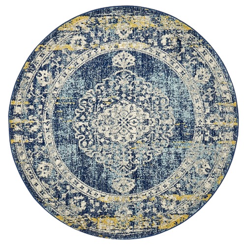 Navy Ceyda Ilma Round Rug