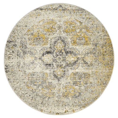Silver Emre Mustak Round Rug