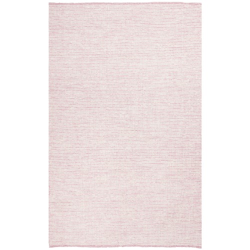 Pink & White Felted Wool Scandi Rug