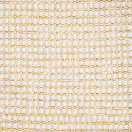 Yellow & White Felted Wool Scandi Rug