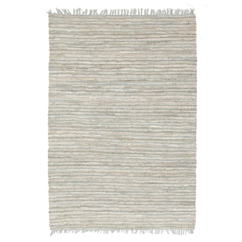 Network Rugs Bondi Leather and Jute Sky Blue Rug