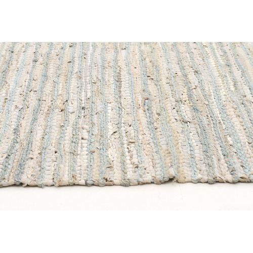 Network Rugs Bondi Leather and Jute Sky Blue Rug