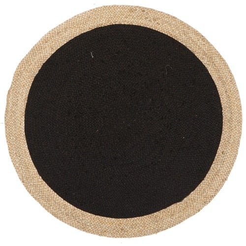 Jute Natural Black Rug