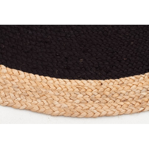 Jute Natural Black Rug