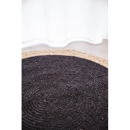 Jute Natural Black Rug