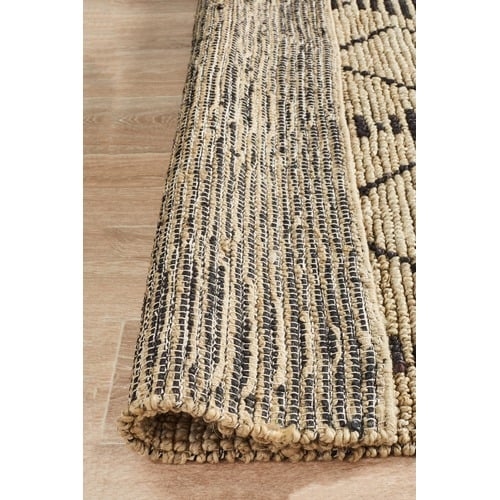 Akabari Natural & Black Woven Jute Rug