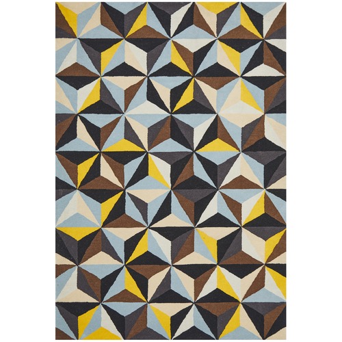 Crystal Designer Wool Blue Rug